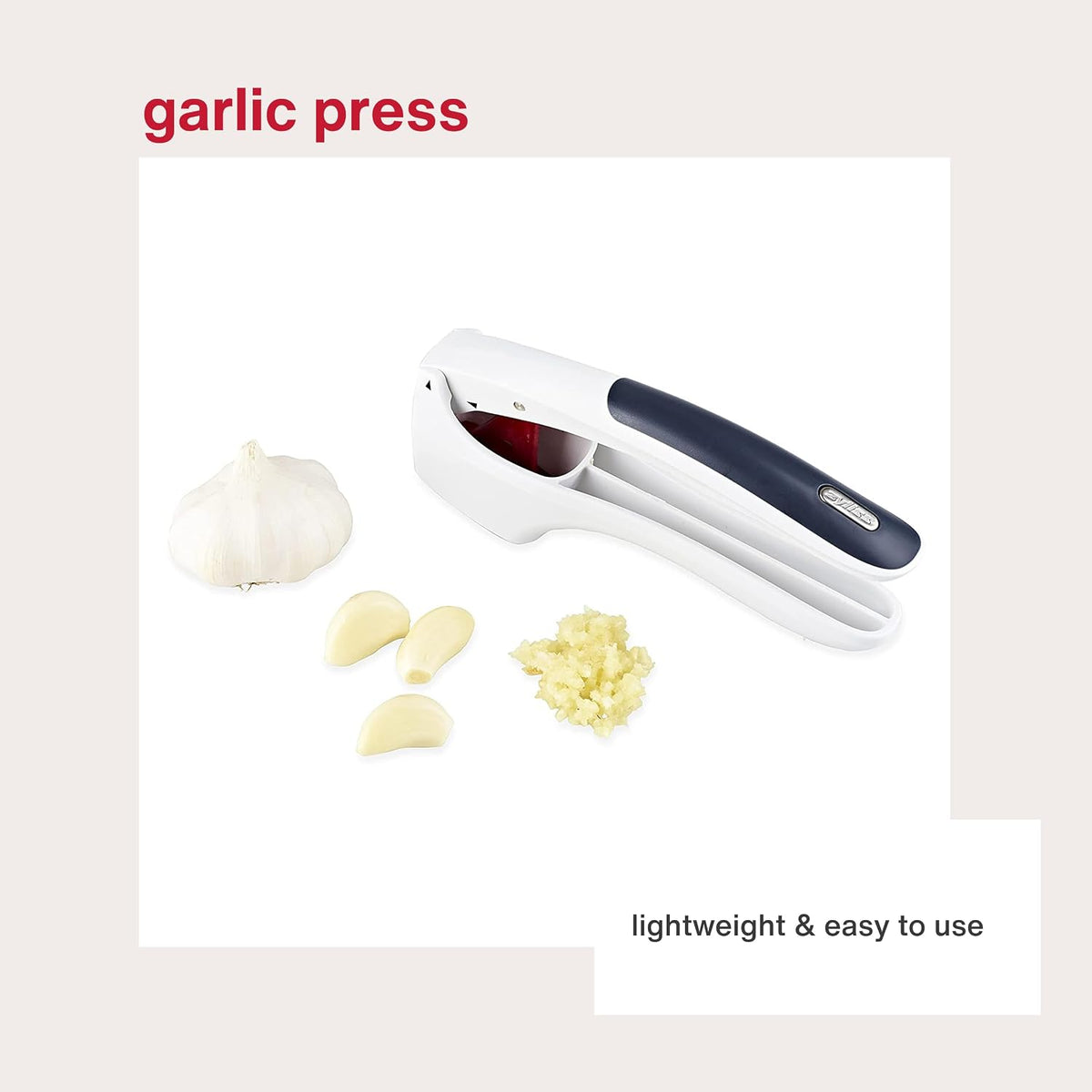 Garlic Peeler & Easy Clean Garlic Press