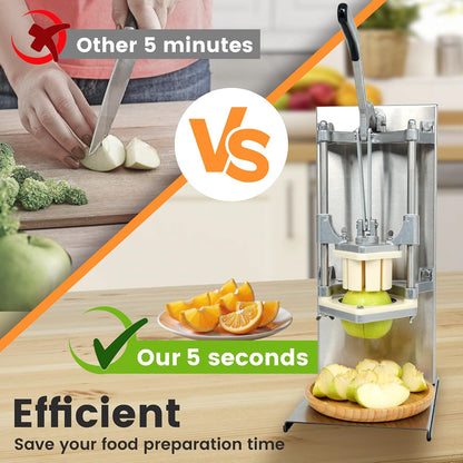 French Fry Cutter with 1/4", 3/8", 1/2" Stainless Steel Blades