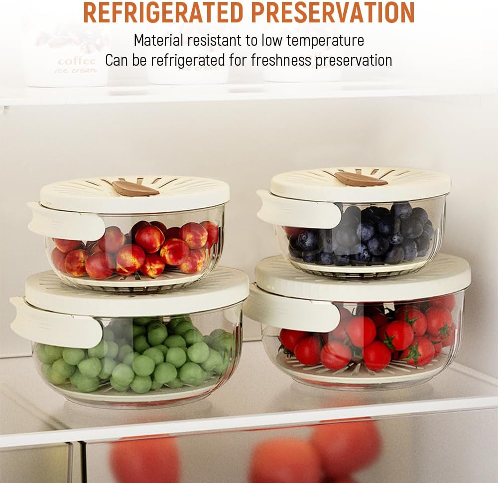 2 in 1 Drainer, White 6.1" x 3.27" Collapsible Fruit Washing Basket