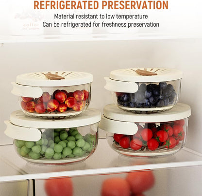 2 in 1 Drainer, White 6.1" x 3.27" Collapsible Fruit Washing Basket