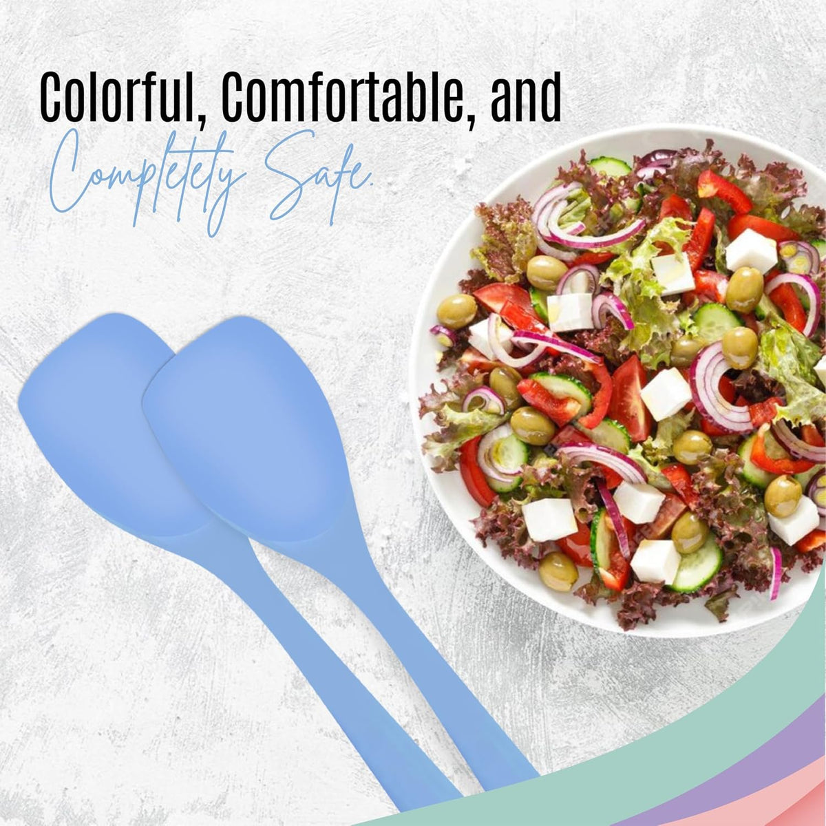Silicone Spatula Set of 4 – Multipurpose Seamless Silicone Spoon Spatula for Mixing and Cooking – MultiColour Heat Resistant Flexible Kitchen Utensils for Blending, Stirring, and Baking