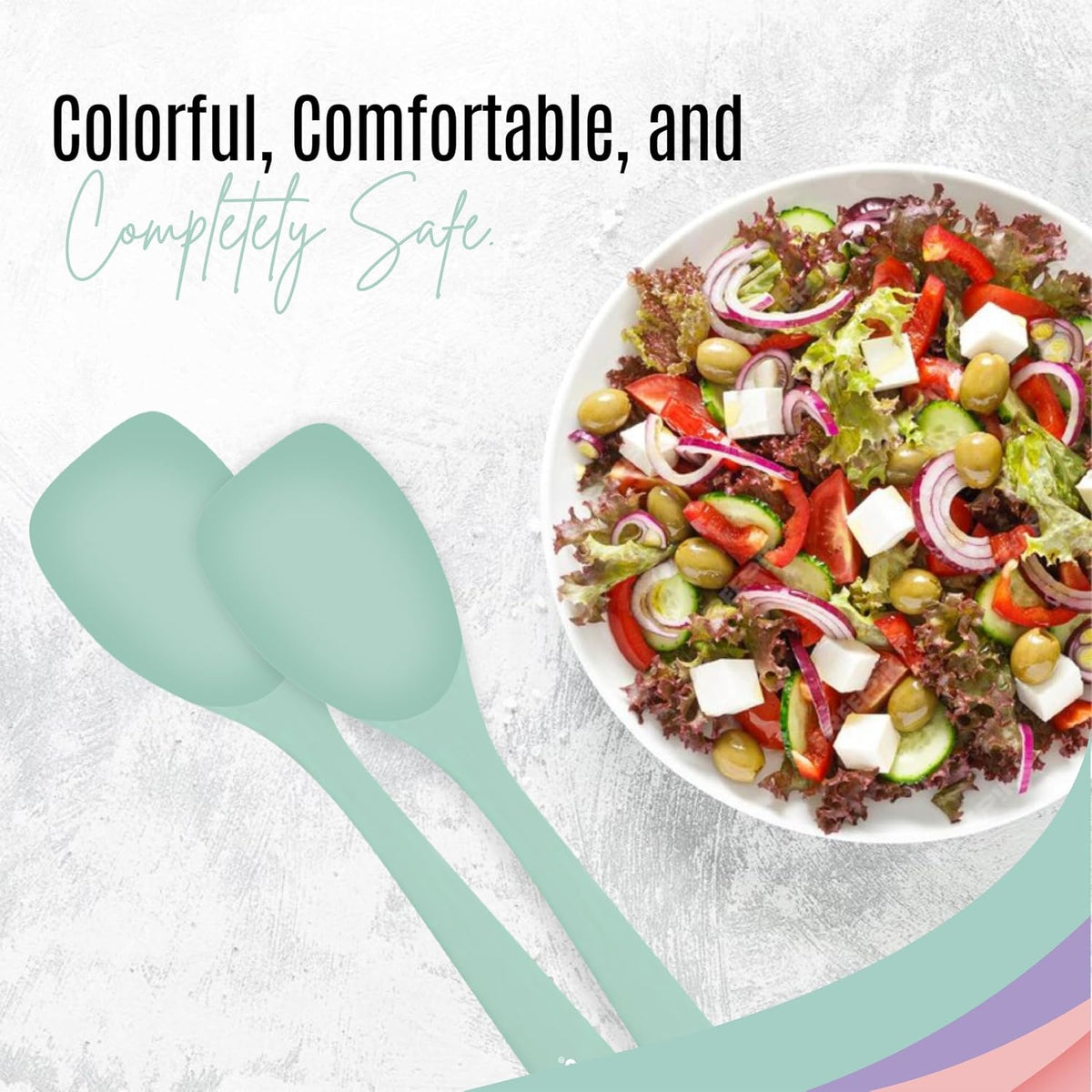 Silicone Spatula Set of 4 – Multipurpose Seamless Silicone Spoon Spatula for Mixing and Cooking – MultiColour Heat Resistant Flexible Kitchen Utensils for Blending, Stirring, and Baking