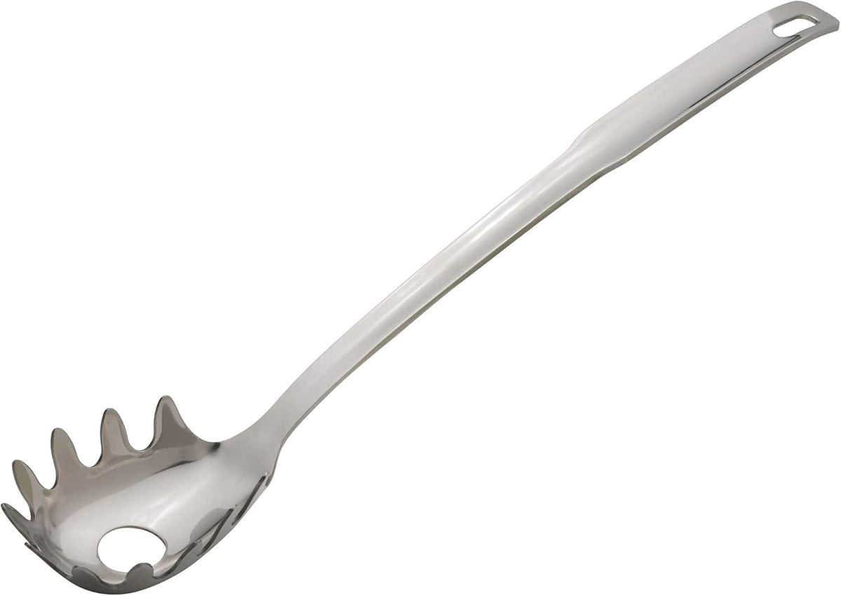 Kitchen Spaghetti Ladle and Pasta Server with Long Handle, 18/8 Stainless Steel, 13-Inch