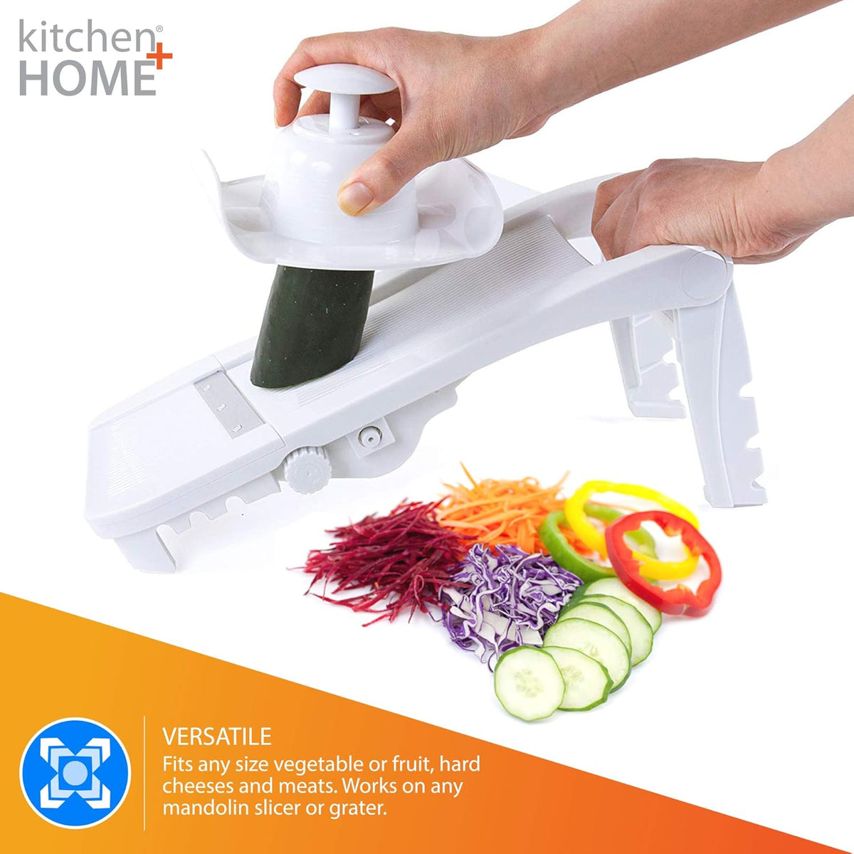 Food Safety Holder for Any Mandolin Slicer or Grater