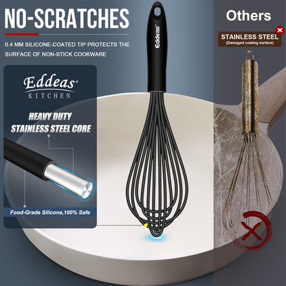Mini whisk, Small Whisk 2 Pieces, 5in and 7in 304 Stainless steel Wire Whisk for Whisking, Beating, Mixing Sauces, Blending Ingredients
