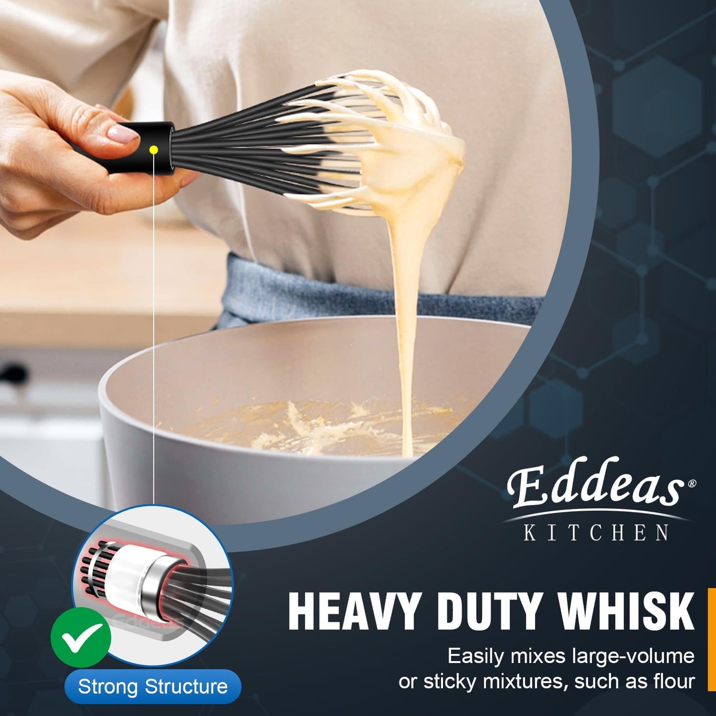 Mini whisk, Small Whisk 2 Pieces, 5in and 7in 304 Stainless steel Wire Whisk for Whisking, Beating, Mixing Sauces, Blending Ingredients