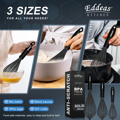 Mini whisk, Small Whisk 2 Pieces, 5in and 7in 304 Stainless steel Wire Whisk for Whisking, Beating, Mixing Sauces, Blending Ingredients