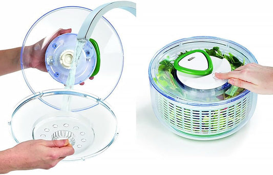 Easy Spin Salad Spinner, Green, Large