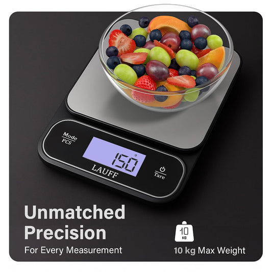 Digital Food Scale, Weighs Scale, Kitchen Scales, Food Scales messaures in Grams and Ounces with 0.01oz/1g Precise, Waterproof Kitchen Scale for Baking & Meal Prep with LCD Display (1g/10kg)