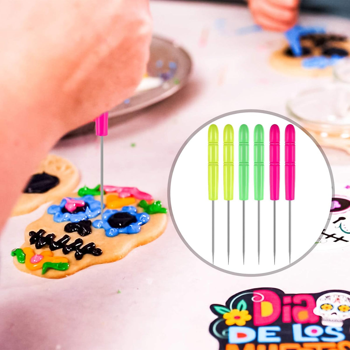 15 Pcs Decorating Brushes Fondant Tool Set for Cake Baking Dust Pastry Decor, Includes Pastry Brush, Cookie Scriber, Mixing Needle, and Tweezers for Biscuit Cake Kitchen Bakery Tools(Blue)