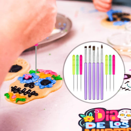 15 Pcs Decorating Brushes Fondant Tool Set for Cake Baking Dust Pastry Decor, Includes Pastry Brush, Cookie Scriber, Mixing Needle, and Tweezers for Biscuit Cake Kitchen Bakery Tools(Blue)