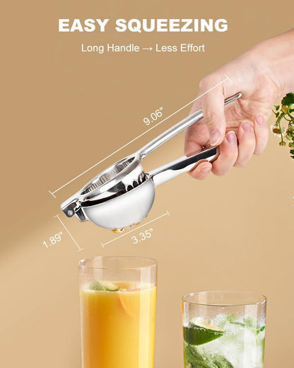 Lemon Squeezer, Uncoated Stainless Steel Manual Juicer for Lime