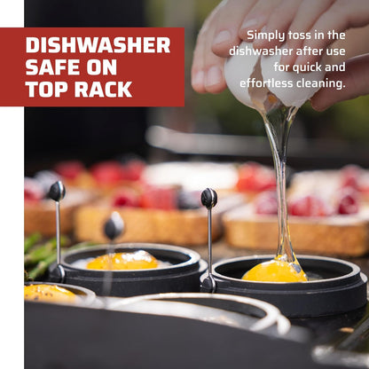 Breakfast Kit - Flat-Top Griddle Accessories Includes Pancake Batter Dispenser, Griddle Spatula & 4 Egg Rings