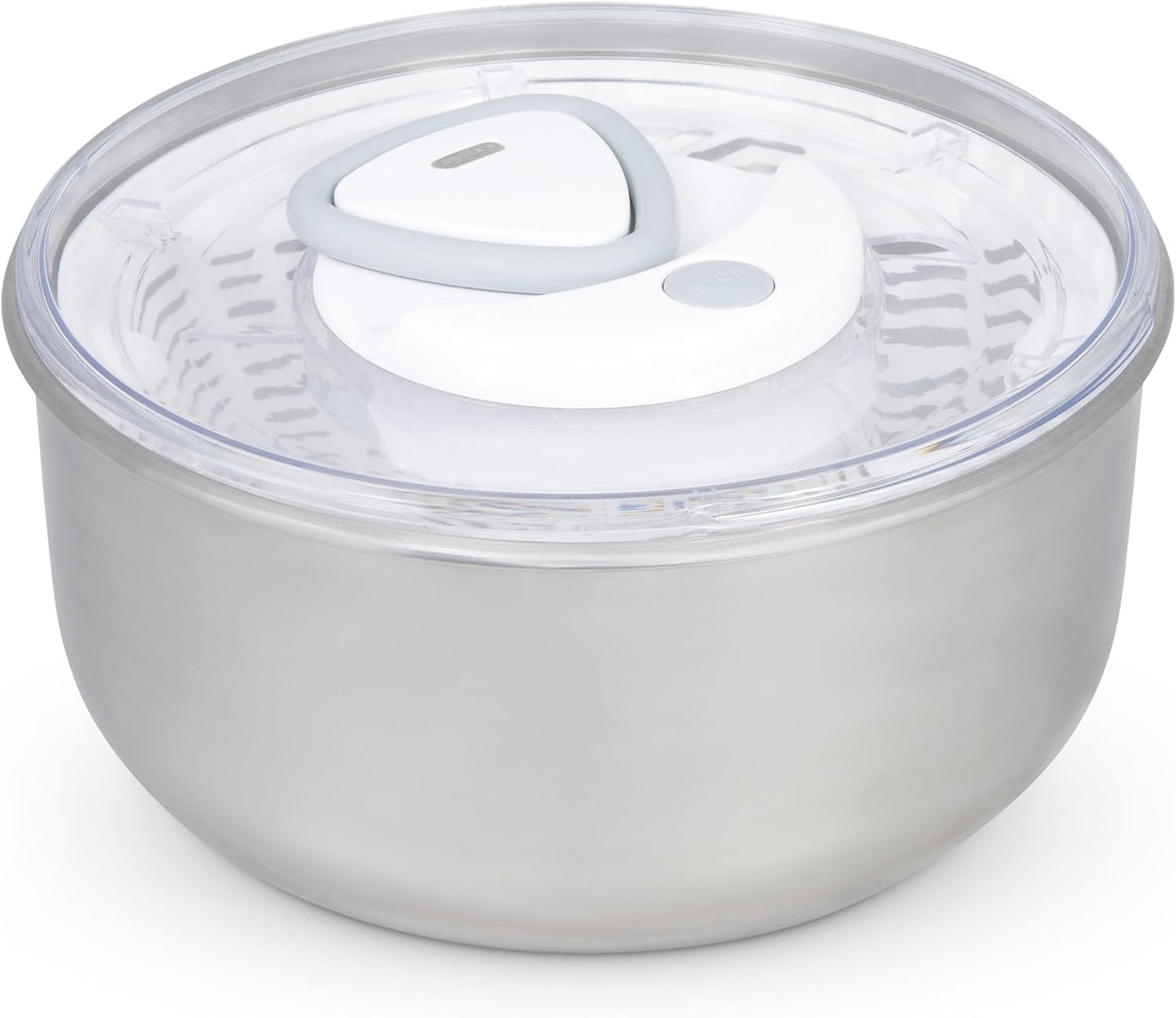 Easy Spin 2 AquaVent Large Salad Spinner - Salad Spinner with Pull Cord - Salad Bowl for 4 to 6 Servings - Manual Vegetable and Fruit Dryer - Vegetable Spinner with Brake - Green, Large