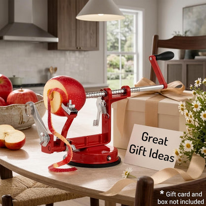 Apple Peeler Corer Slicer All In One - 3 In 1 (Peeler, Corer, Slicer) Long lasting Cast Magnesium Alloy Apple Peeler Machine with Stainless Steel Blades and Powerful Suction Base For Apples and Potato