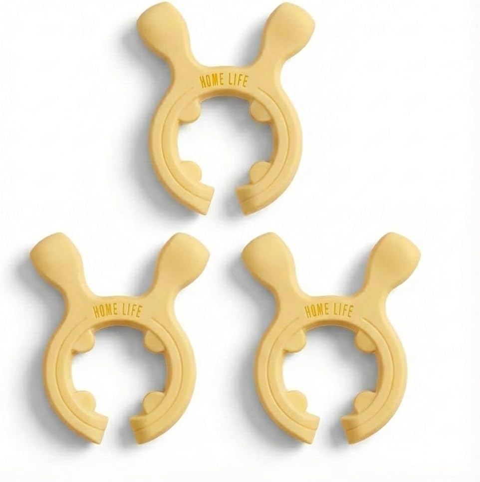 3-Pack Deer Antler Silicone Spoon Rest - 2-in-1 Clip-On Pot Handle Holder & Boil Over Guard, Heat Resistant Utensil Rest for Stovetop - Kitchen Gadget Gift Set (White 3PCS)
