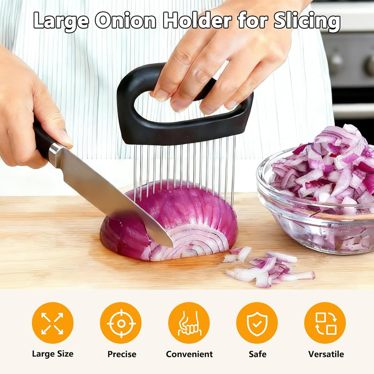 Onion Holder for Slicing Meat Tenderizer