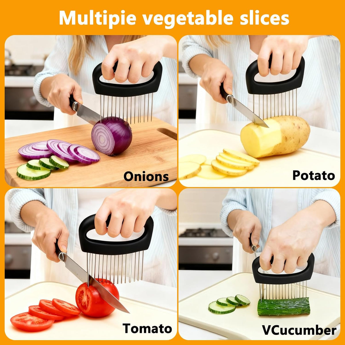 Onion Holder for Slicing Meat Tenderizer