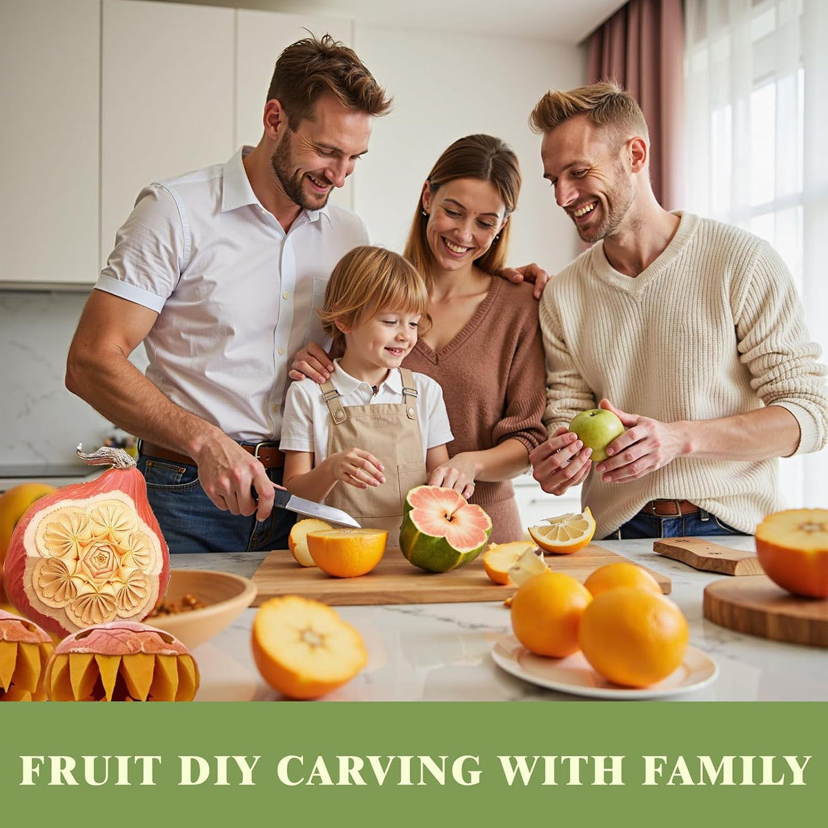 Stainless Steel Fruit Carving Tools Set with Portable Case