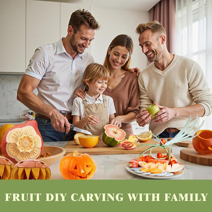 Stainless Steel Fruit Carving Tools Set with Portable Case