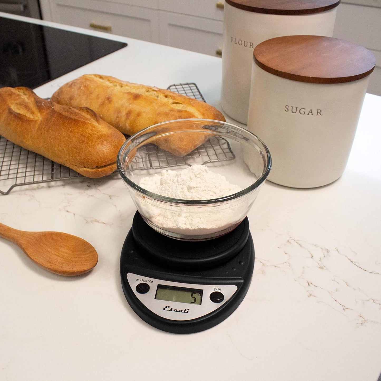 Primo Digital Food Scale Multi-Functional Kitchen Scale and Baking Scale for Precise Weight Measuring and Portion Control, 8.5 x 6 x 1.5 inches, Chrome