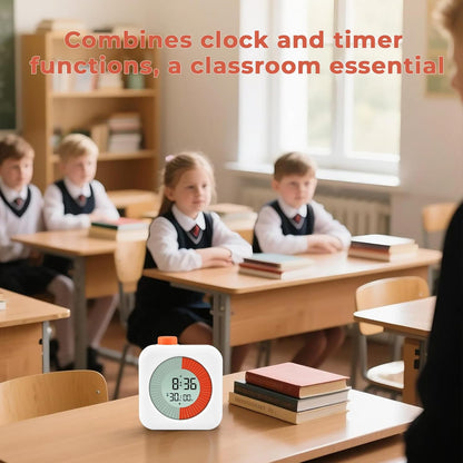 Back to School Supplies Visual Timer for Kids, ADHD, Autism | 60-Minute Countdown 3-in-1(Timer & Clock & Alarm), Time Management Tool, Classroom Essential, Ideal Teacher Gift
