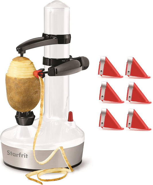 Rotato Express 2.0 + 6 Replacement Blades | Updated Model - Electric Peeler (White)