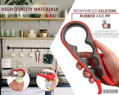 Silicone Jar Opener Set for Seniors, 2 Openers, Non Slip Rubber Pad