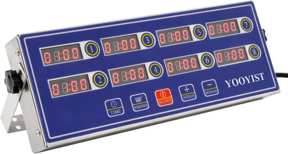 Commercial 8 Channel Digital Kitchen Timer Loud Alarm Cook Timer