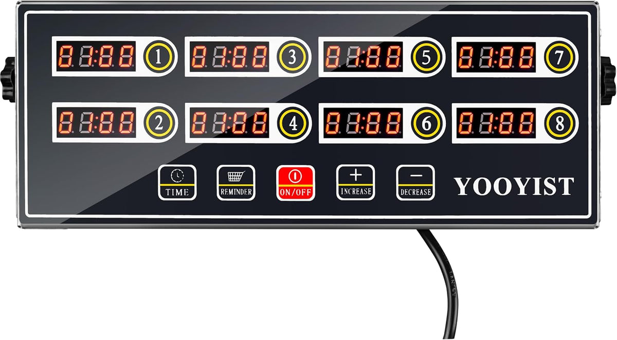 Commercial 8 Channel Digital Kitchen Timer Loud Alarm Cook Timer
