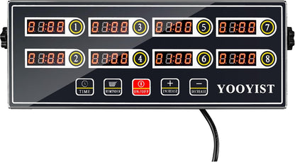 Commercial 8 Channel Digital Kitchen Timer Loud Alarm Cook Timer