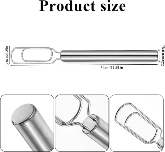 Dough Whisk for Sourdough Starter Stainless Steel Sourdough Starter Stirring Reaches Jar Bottom Dough Hand Mixer Bread Whisk Tool for Pizza Bread Cake Mixing Cooking