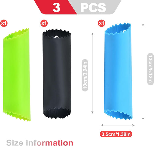 3 Pack Silicone Garlic Peeler Tube Roller - Food-Grade Garlic Skin Remover Tool, Easy to Clean Garlic Rocker and Roller Peeler, Kitchen Gadget