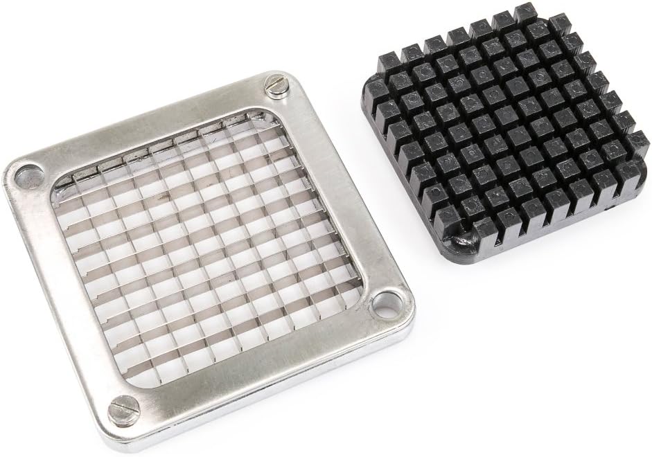 Replacement 2-Hole 3/8" Blade Assembly and Pusher Block Kit for Commercial French Fry Cutter