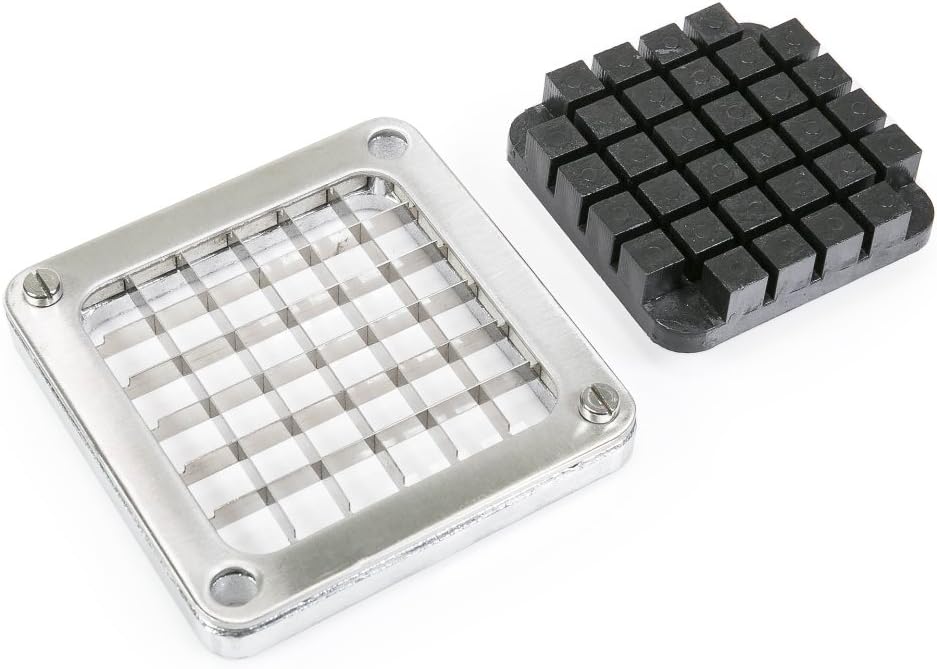 Replacement 2-Hole 3/8" Blade Assembly and Pusher Block Kit for Commercial French Fry Cutter