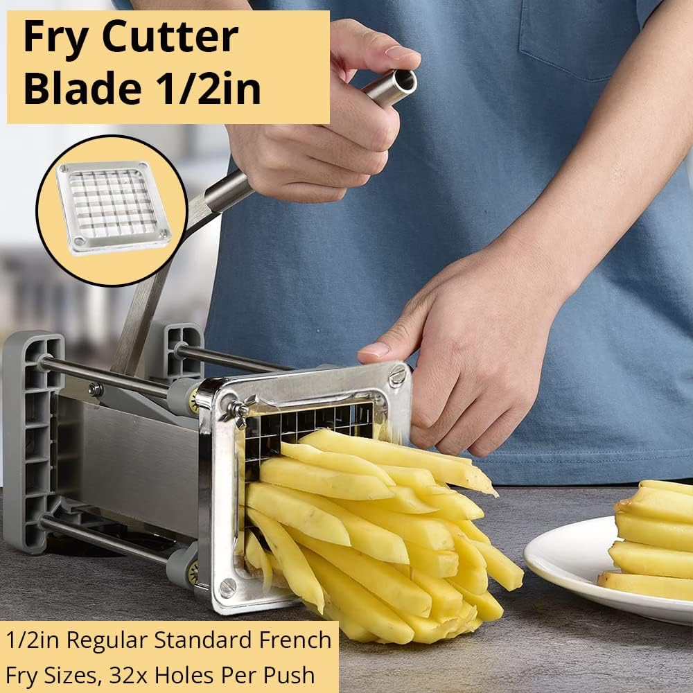 Replacement 2-Hole 3/8" Blade Assembly and Pusher Block Kit for Commercial French Fry Cutter