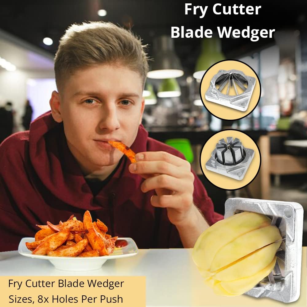 Replacement 2-Hole 3/8" Blade Assembly and Pusher Block Kit for Commercial French Fry Cutter