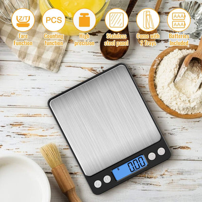 Digital Kitchen Scale 500g/0.01g, High Precision Cooking Food Scale