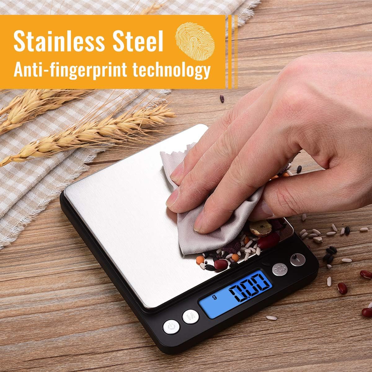 Digital Kitchen Scale 500g/0.01g, High Precision Cooking Food Scale