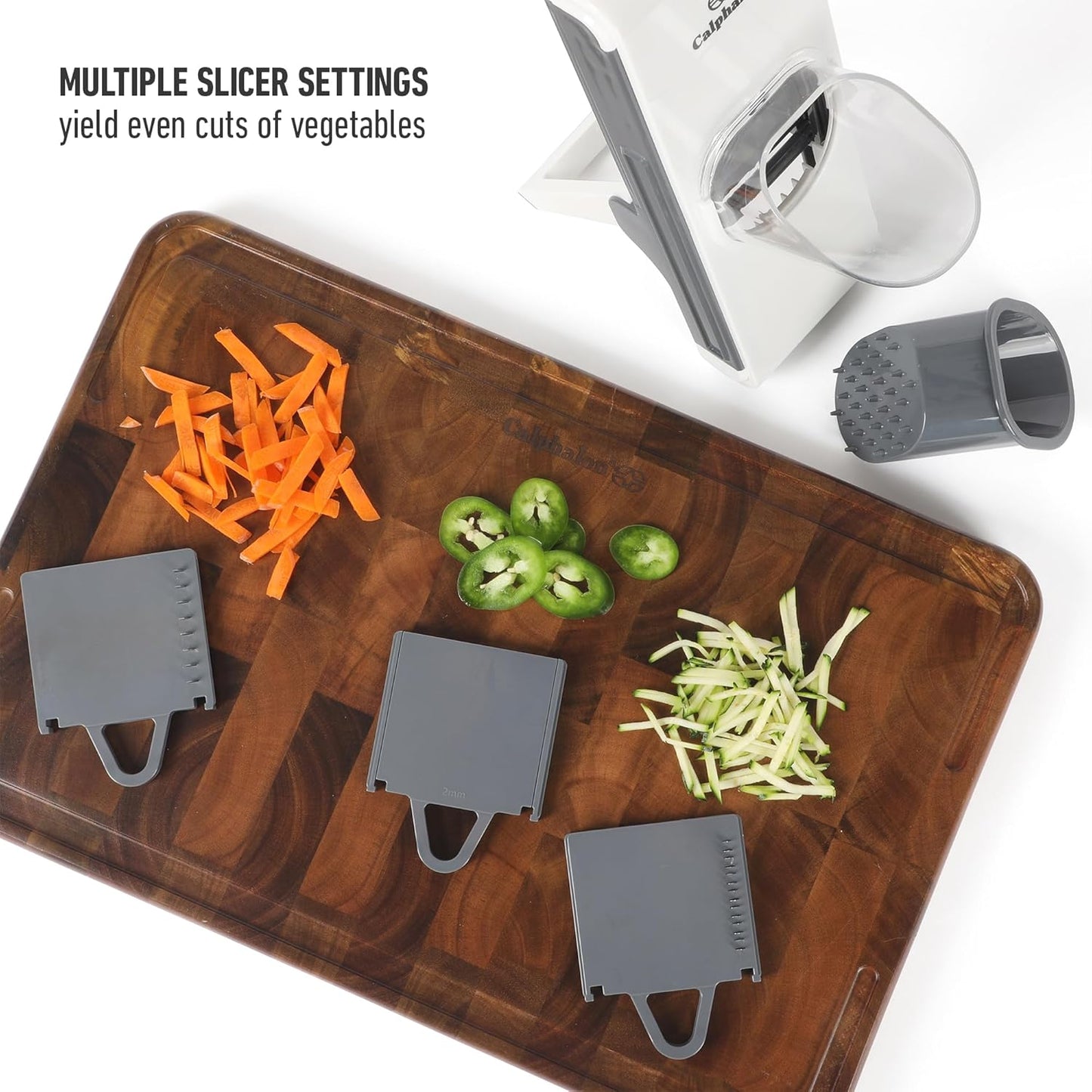 Aero Mandoline Slicer, Stainless Steel Vegetable Slicer with Container, Adjustable Mandoline with Interchangeable Blades & Wide Chute for Precision Slicing & Food Prep