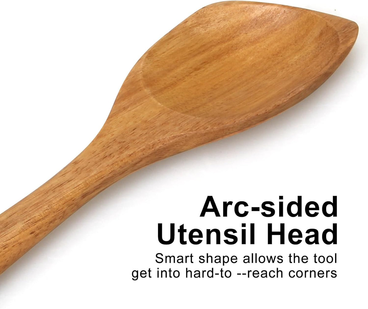 Wooden Spaghetti Spoon Server Pasta Fork Tongs Pasta Spoon Ladle with Teeth | 12.5 Inch Teak Wood Pasta Strainer Utensil Spaghetti Scoop Pasta Spatula Kitchen Tool Noodle Spoon Pasta Drainer Gifts