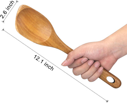 Wooden Spaghetti Spoon Server Pasta Fork Tongs Pasta Spoon Ladle with Teeth | 12.5 Inch Teak Wood Pasta Strainer Utensil Spaghetti Scoop Pasta Spatula Kitchen Tool Noodle Spoon Pasta Drainer Gifts