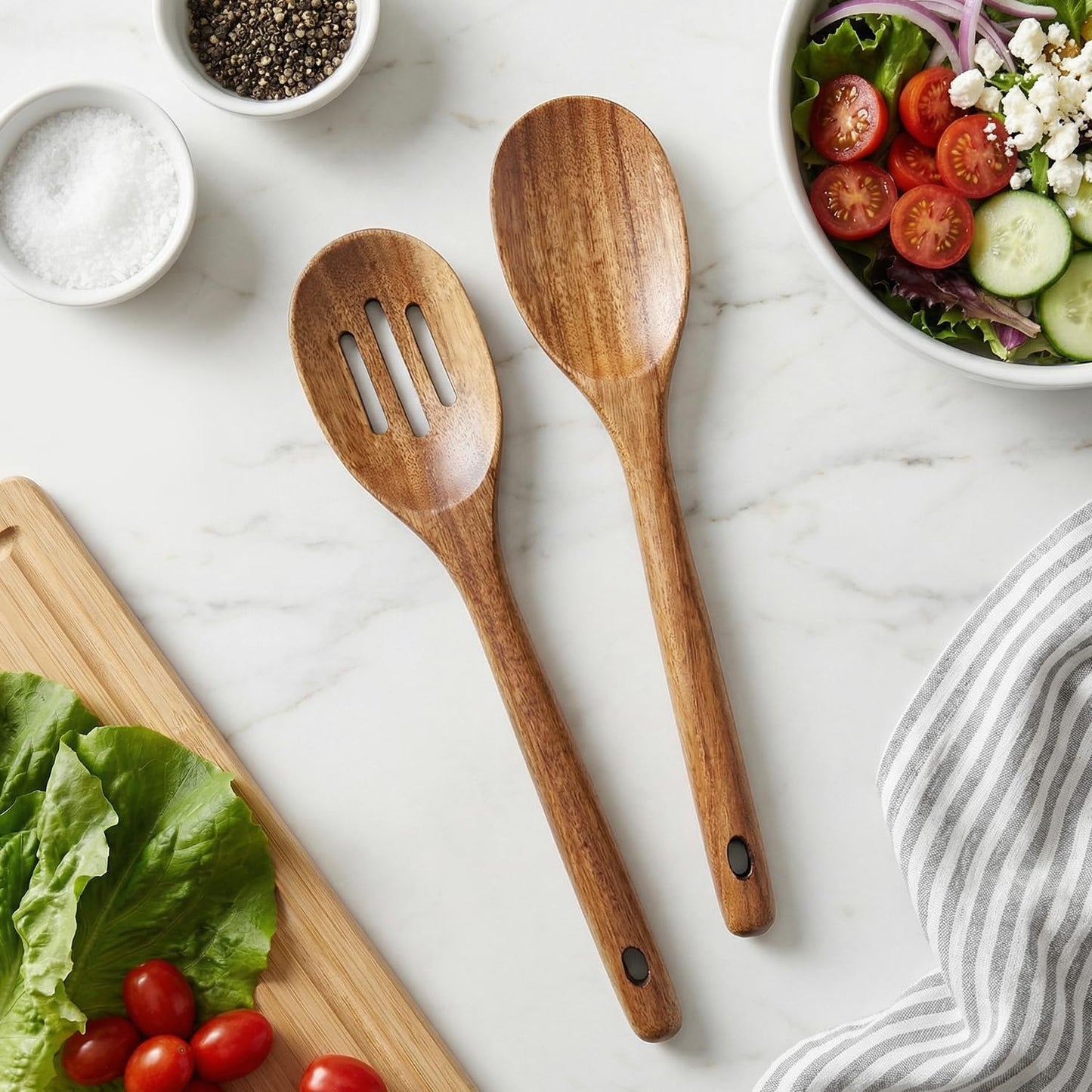 Wooden Spaghetti Spoon Server Pasta Fork Tongs Pasta Spoon Ladle with Teeth | 12.5 Inch Teak Wood Pasta Strainer Utensil Spaghetti Scoop Pasta Spatula Kitchen Tool Noodle Spoon Pasta Drainer Gifts