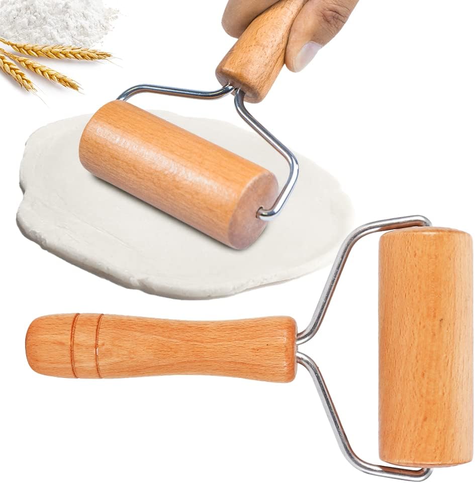 Small Rolling Pin, Wooden Dough Roller for Home Kitchen