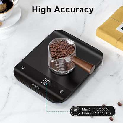 Food Scale, Digital Kitchen Scale with LED Display, Weight Grams and Ounces for Baking Cooking, 6 Units with Tare Function, 11lb (Batteries Included)