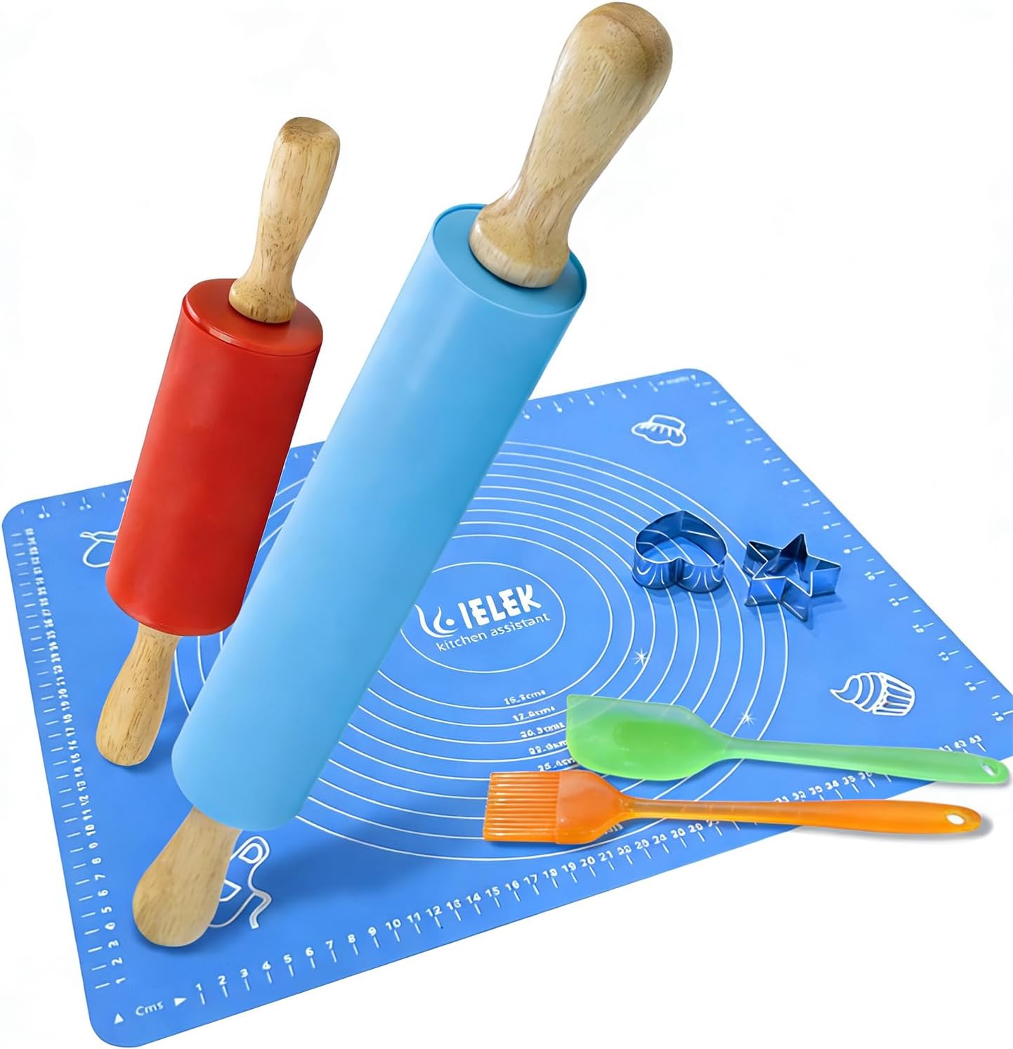 Non-stick Rolling Pin Wood Dough Roller Classic for Baking Cookie Pastry Pizza