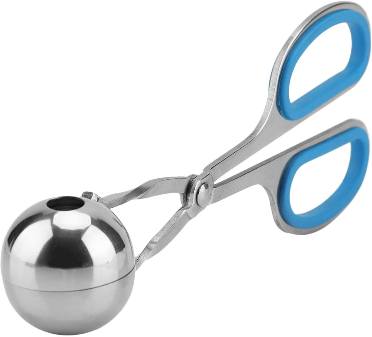 Meat Baller, Stainless Steel Meatball Scoop Maker Non-sticky Meatballs Rice Balls Clip Maker Kitchen Tool (blue)