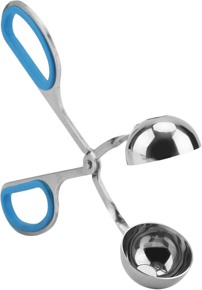 Meat Baller, Stainless Steel Meatball Scoop Maker Non-sticky Meatballs Rice Balls Clip Maker Kitchen Tool (blue)