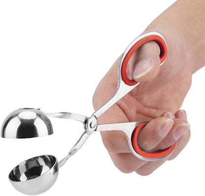 Meat Baller, Stainless Steel Meatball Scoop Maker Non-sticky Meatballs Rice Balls Clip Maker Kitchen Tool (blue)