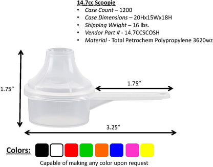 Measuring Scoop & Funnel - No Cap Open Spoon 1-Pack 15cc | Universal open design measuring spoon, Built-in funnel neck pour spout, Quick access cup for coffee powders and baking